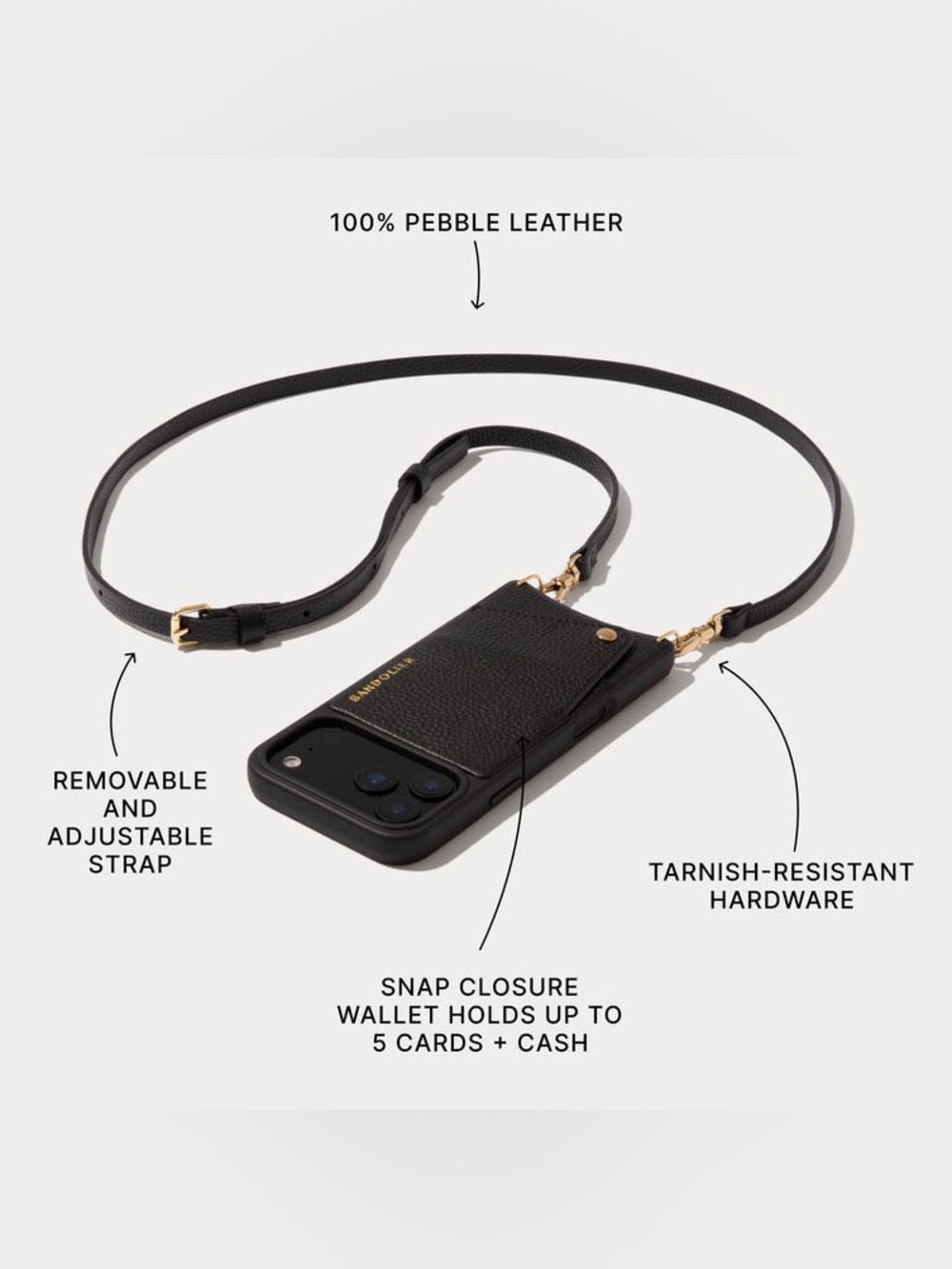 NWOT Bandolier Emma & Expanded Pouch (selling as a set) iPhone 11 + case chain - Picture 3 of 15